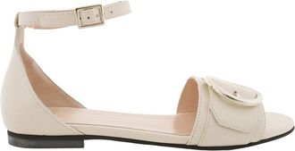 Bally Catrina Leather Flat Sandals, Brand Size 38 ( US Size 7.5 )