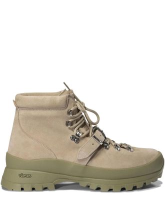 Nonnative x Diemme buckle-strap lace-up boots - men - Suede/Rubber/Calf Leather - 43 - Neutrals