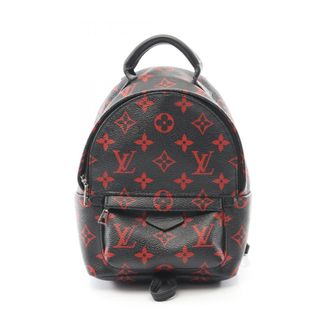 Louis Vuitton Black Red Color Coated Canvas Leather Backpack (Pre-Owned)
