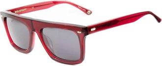 Belstaff Sunglasses, male, Red, Size: ONE SIZE Acetate Rectangle Frame Sunglasses