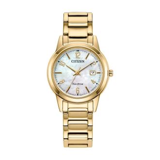 Citizen Classic Gold-tone Eco-Drive Ladies Watch FE1242-78D
