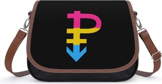 Generic Pansexual Proud Rainbow Flag Fashion Womens Crossbody Bags Novelty Handbag Shoulder Bag Purse