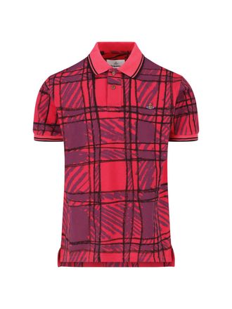 Vivienne Westwood Checkered Polo Shirt with Puff Sleeves