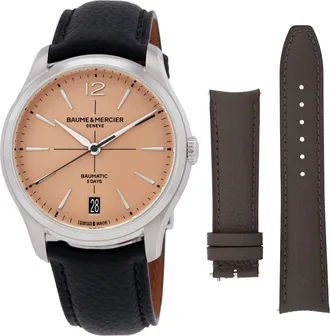 Baume & Mercier Clifton Automatic Salmon Dial Mens Watch M0A10778