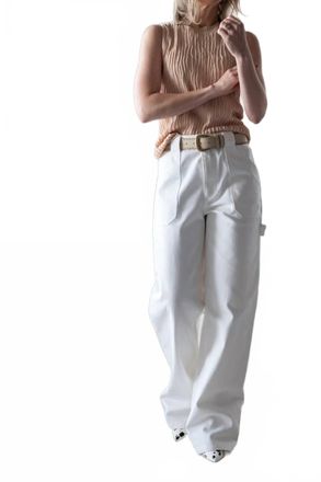SER.O.YA Angelique Straight Leg Pants In White