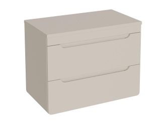 Vente-Unique Mueble de ba&ntilde;o suspendido con estante - 80 cm - Beige - ARUBA