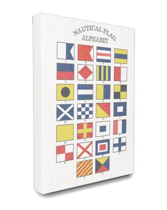 Stupell Industries Nautical Flag Alphabet Canvas Art