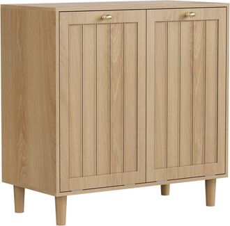 Urban Meuble Mueble Cesto de Ropa Roble - Armario Lavander&iacute;a Basculante 2 Sacos