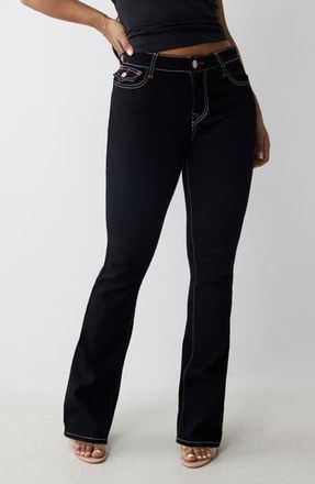 True Religion Becca Flap Pocket Bootcut Jeans in Black Rinse at Nordstrom Rack, Size 28