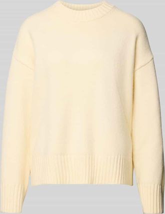 Gina Tricot Relaxed Fit Pullover in Strick-Optik in Hellgelb, Gr&ouml;&szlig;e L