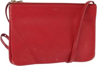 Celine Pre-owned Leather Cross Body Bag - Dames - Vintage Schoudertas - Rood - ONE Size - Leer - Vintage