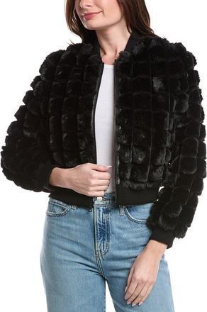 Alice & Olivia Alice + Olivia Latanya Cropped Varsity Jacket