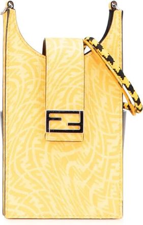 Fendi Pouch per smartphone FF Vertigo Sarah Coleman in tela cerata con tracolla 2010-2025 - Giallo