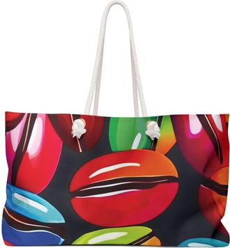 Generic Colorful Coffee Bean Weekender Bag | Travel Tote, Coffee Lover Duffle | Moms Gifts, Multiple, 24 &times; 13