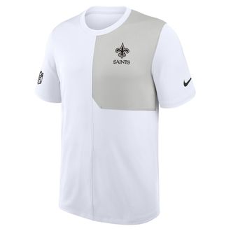 Nike New Orleans Saints Sideline Coach Nike Mens Dri-FIT NFL Top in White | 03B20CEB7W-58P