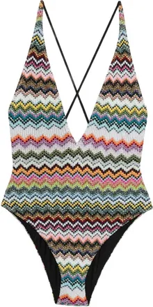 Missoni Badeanzug mit V-Ausschnitt