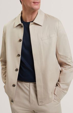 Ted Baker Rubino Cotton Blend Jacket in Taupe at Nordstrom, Size 3