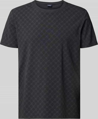 Joop T-Shirt mit Logo-Muster und Rundhalsausschnitt in BLACK, Gr&ouml;&szlig;e XXL