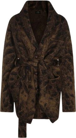 Etro Cardigan - Heren - Vesten - Bruin - M - Wol - Truien & Vesten