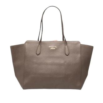 Gucci Pre-owned Tote Bags, female, Brown, Size: ONE SIZE Pre-owned Leather Tote