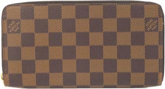 Louis Vuitton Damier Ebene Coated Canvas Long Bill Wallet (Tri-Fold) (Pre-Owned)