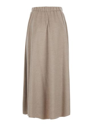 Herno Melange Tech Fabric Skirt - Beige