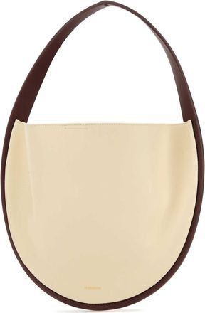 Jil Sander Womens Pivot Hobo White Ovine Leather