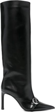Coperni Belt Boot - Dames - Laarzen met Hak - Zwart - 37 EU - Leer - Schoenen