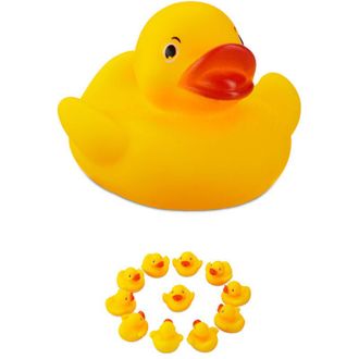 Relaxdays Relaxdays Set De 120 Patitos Para Ba&ntilde;o, Pato De Goma Para La Ba&ntilde;era, Amarillo