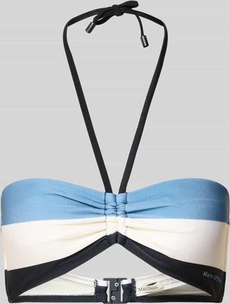 Marc O'Polo Bikini-Oberteil mit Neckholder in Dunkelblau, Gr&ouml;&szlig;e XL