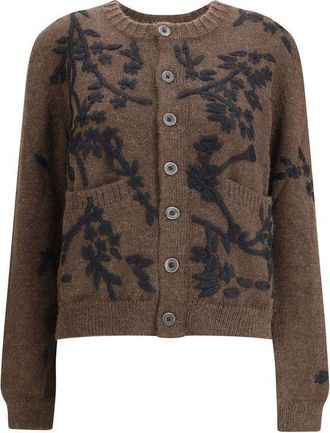 Baziszt Brown Alpaca Vicugna Pacos Womens Cardigan