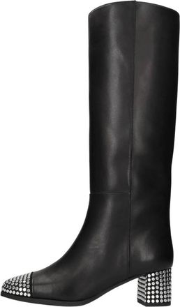 Michael Kors Matilda Flex Mid Boot - Dames - Laarzen met Hak - Zwart - 36 EU - Leer - Schoenen