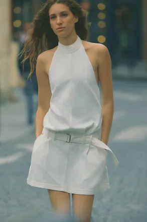 Pilcro 100% Cotton Denim Halter Mini Dress