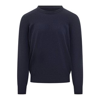 Brunello Cucinelli Brunello Cucinelli, Cashmere Knitwear, male, Blue, Size: 3XL Cashmere Crewneck Sweater