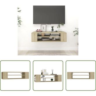 vidaXL vidaXL Mobile in legno - Mobile TV Pensile Rovere Sonoma 100x30x26,5cm Legno Multistrato