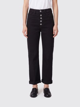 Dondup Jeans Koons straight cropped a vita alta in denim stretch