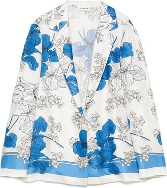 P.A.R.O.S.H. Blauwe Jas voor Stijlvolle Outfits - Dames - Blazers - Veelkleurig - M - Jassen