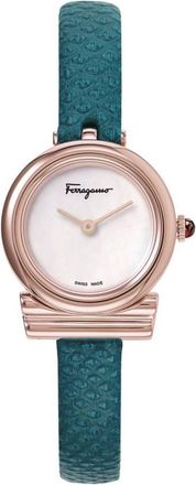 Ferragamo Gancini Quartz White Mother of Pearl Dial Ladies Watch SFIK00319