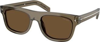 Prada B12S Zonnebril - Heren - Zonnebrillen - Bruin - 55 MM - Accessoires