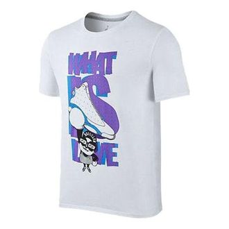 Air Jordan 13 Rerto T-Shirt White Purple 848897-100