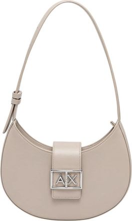 A|X Armani Exchange Hobo Bag - Dames - Tassen - Beige - Maat: ONE Size Leer