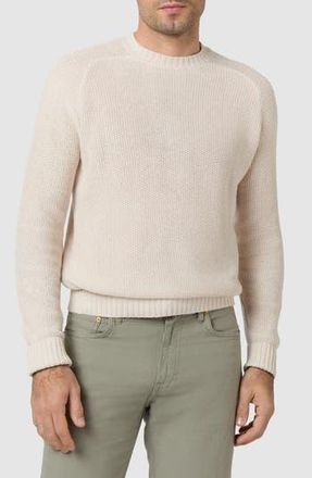 Sid Mashburn Beach Cotton & Linen Crewneck Sweater in Bone Cotton Linen at Nordstrom Rack, Size Xx-Large