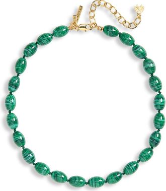 Lele Sadoughi Baroque Collar Necklace in Malachite at Nordstrom