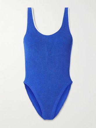 Hunza G Costume Da Bagno In Seersucker Bicolore Faye - Blu
