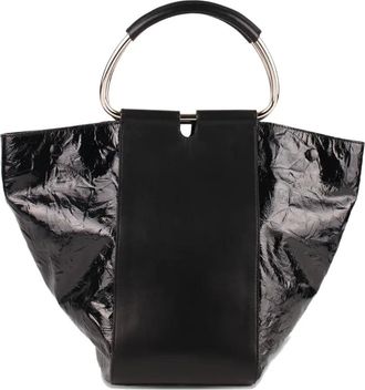 Stée Borsa tote Neo in pelle con manico - Nero