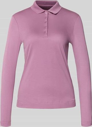 Christian Berg Regular Fit Poloshirt mit Knopfleiste in Flieder, Größe 34