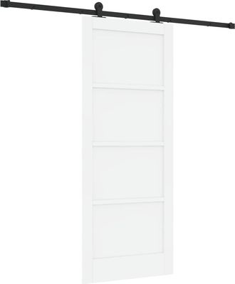 vidaXL Puerta Corredera Orkdal 83 X 202 Cm Madera De Pino Maciza Vidaxl