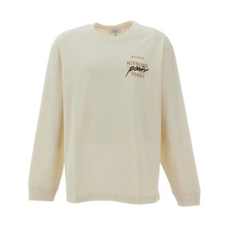 Maison Kitsun&eacute; T-shirt Oversize Mmii Fox Head - - Tops - Uomo - Bianco - XL