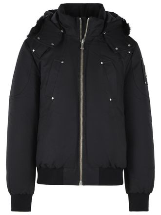 Moose Knuckles Original Ballistic Black Cotton Blend Bomber Jacket