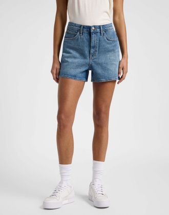 Lee Regular-fit-Jeans LEE Lee Jeansshorts Carol Short, Damen, Gr. 26, N-Gr, blau, Obermaterial: 79% Baumwolle CO. 20% Baumwolle CO recyc.. 1% Elasthan EL.